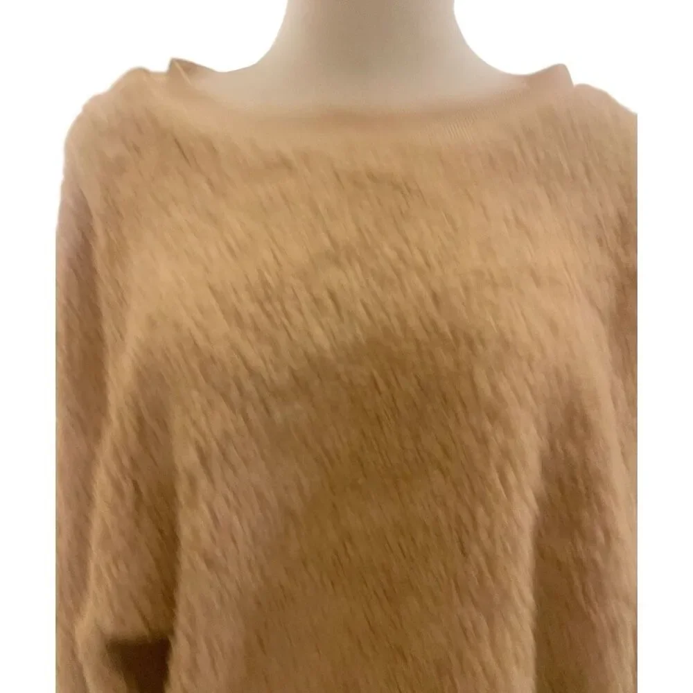 Wild Fable Tan Fleece‎ Cropped Pullover Boho Casual Size XXL NWT - Picture 2 of 6